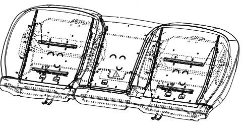 Heated Rear Seat Cushion Pad for Second Row 7003110AST11A
