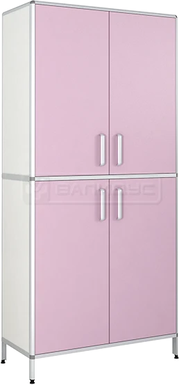 Four-Door Cabinet with Semi-Round Aluminum Frame - Model ШМ-7КН