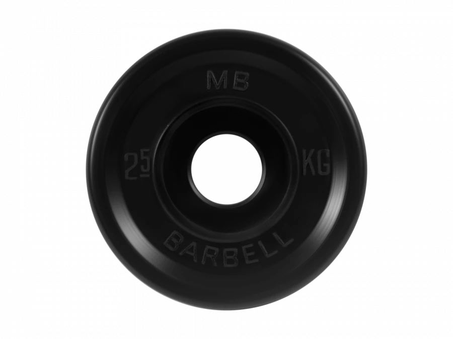 Rubber-Coated Disc Euro-Classic 2.5 kg, Black, 51 mm - MB-PltBE-2.5