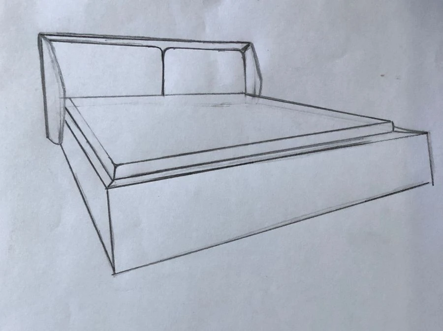 Double Bed with Soft Headboard Lounge Model