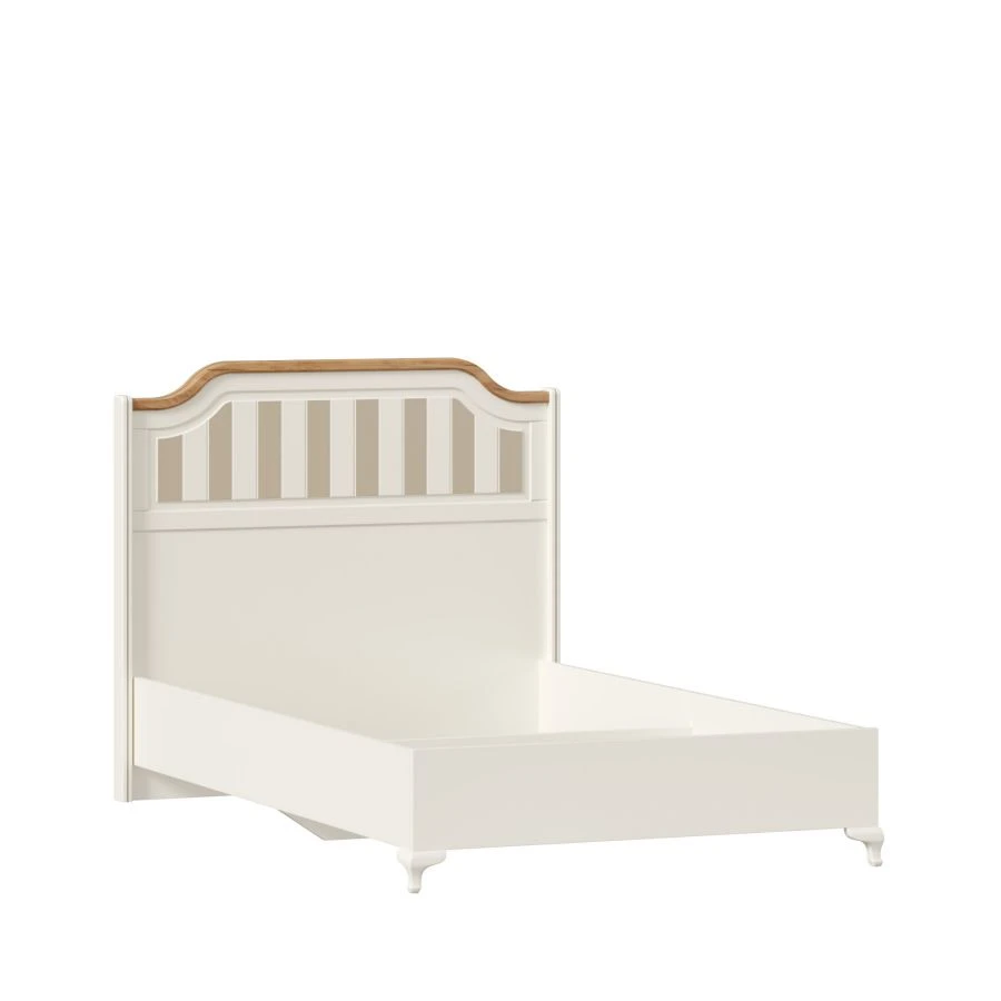 Villaggio Bed 120x200 cm (Alabaster/Golden Oak) Model LD.680040.000