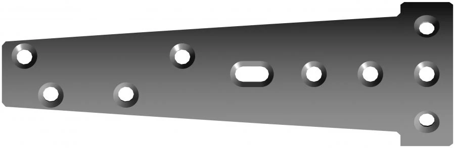 Spoon-shaped Plate for Osteosynthesis (5-6 Holes, 100-120 mm Length)