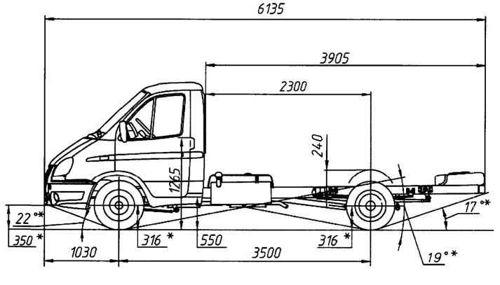 Euro-5 Dual-Fuel Engine Chassis 330252 for Trucks