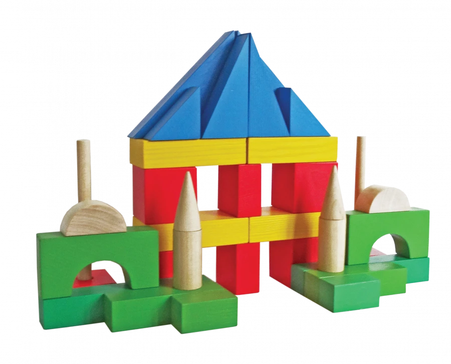 Wooden Tabletop Constructor for Kids - 34 Pieces