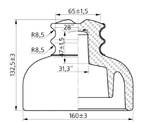 Glass Pin Insulators SHS10E for Power Lines