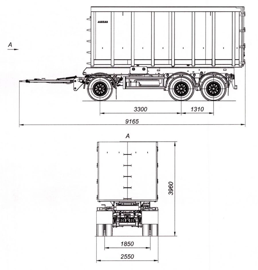 三轴废料运输拖车 8495-31