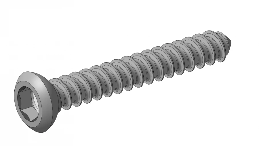 Cortical Screws Ø 2.7 mm, Length 6-60 mm, Pitch 1 mm, Article 404.0XX