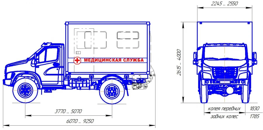 Mobile Medical Complex 47191 Modification 37195Z Based on Vehicle Type 3897