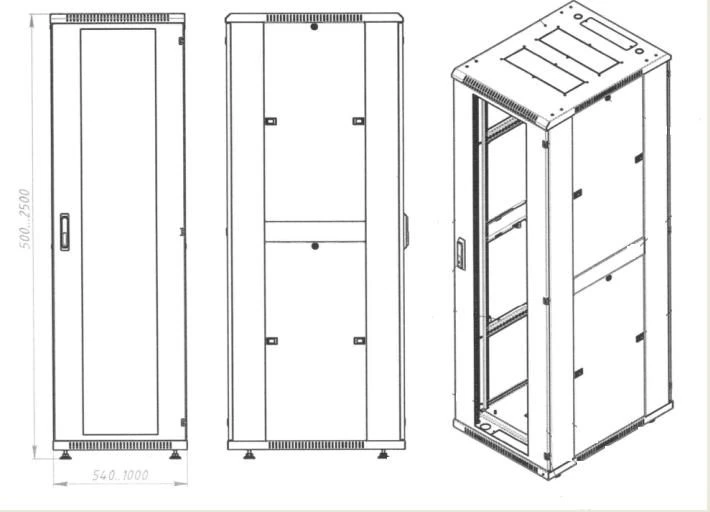 Server Telecommunications Cabinet DT Standart TLSR 12-50U