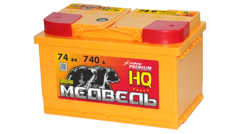 Lead-Acid Starter Battery for Internal Combustion Engines 12V 74Ah Medved