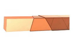 Copper rectangular wire with polyimide-fluoroplastic insulation, PPIPK-T