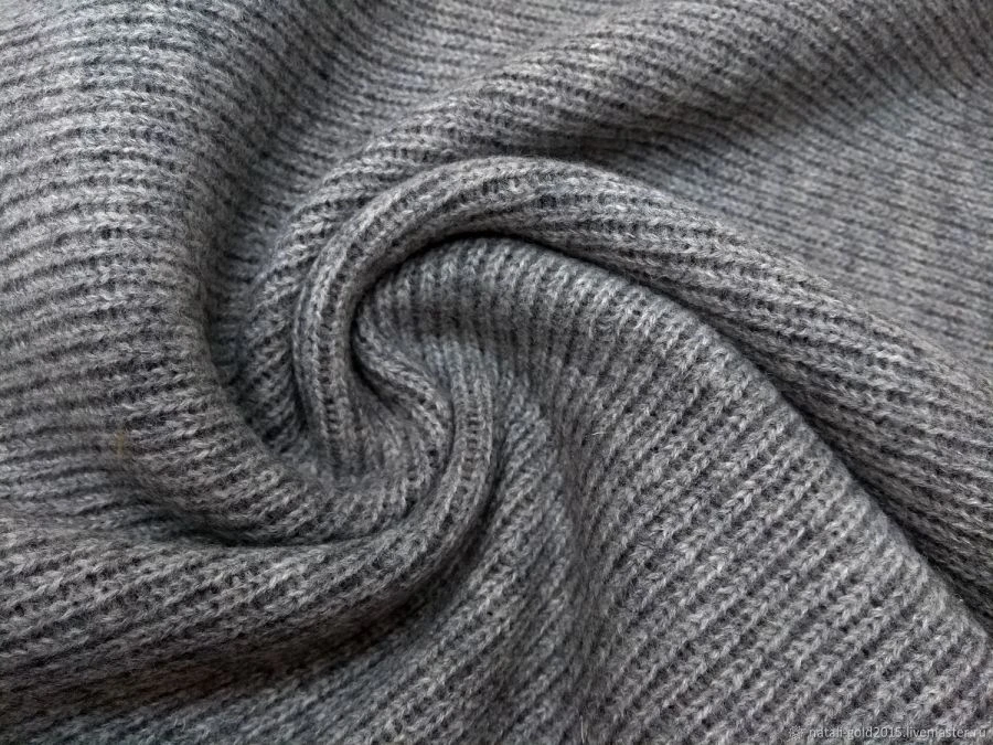 Knitted Scarf Fabric (Cut, Coupon) - 1:1 Ribbing