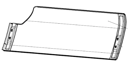 Left False Board for Tram Cars 71-412-04.10.21.220