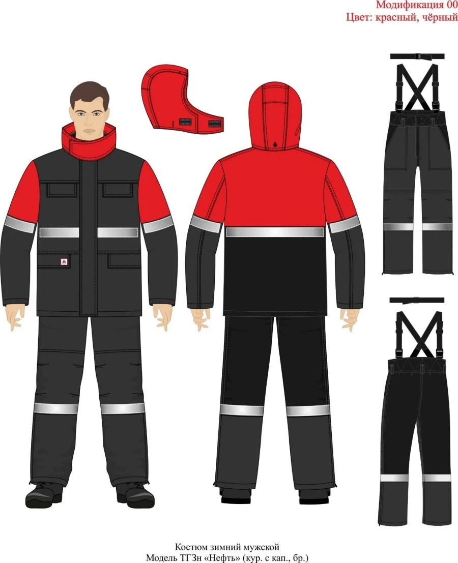 Men's Protective Suit for Short-Term Flame Exposure and Heat Radiation