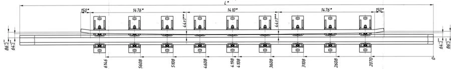 Crossrail with Counterrail Type R65 Mark 1/11 Project 53103.14.000-04/-05