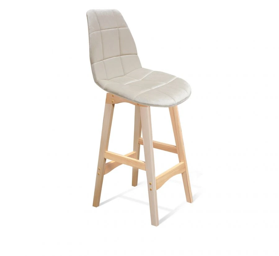 Sheffilton SHT-ST29 Semi-Bar Stool with Wooden Frame