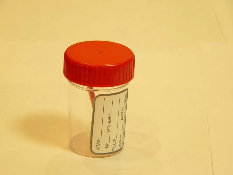 Disposable Sterile Polymer Container for Biological Samples - KOS 60ml with Label and Spoon