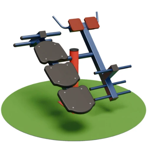 Hyperextension and Abdominal Bench for Outdoor Training