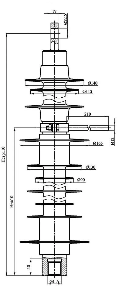 Ribbed Shell Insulating Fixator FSPKr 120-25/1.1-0.4-NV