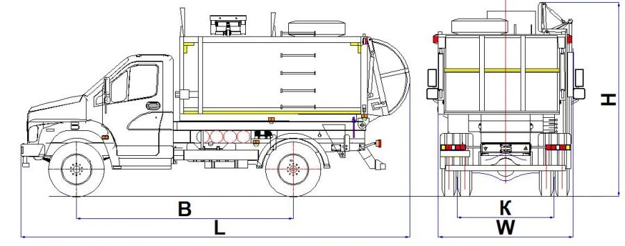 Side Loading Garbage Truck Model MK-1552-G3