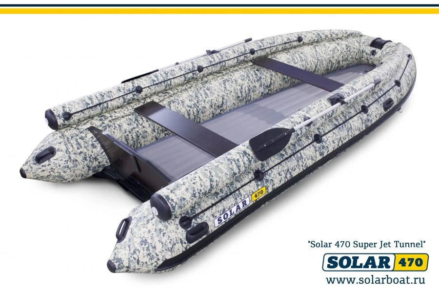 Inflatable Motorboat SOLAR-470 Super Jet Tunnel (2020)