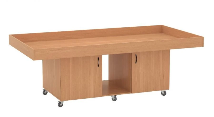 Robotics Workbench with PVC Edges and Castors