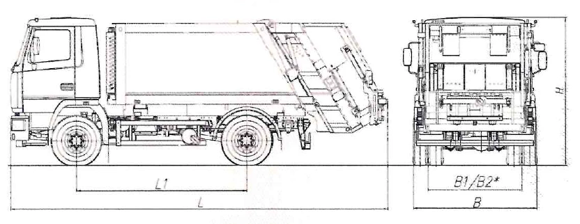 Rear-Loading Garbage Truck Model MK-3541-01