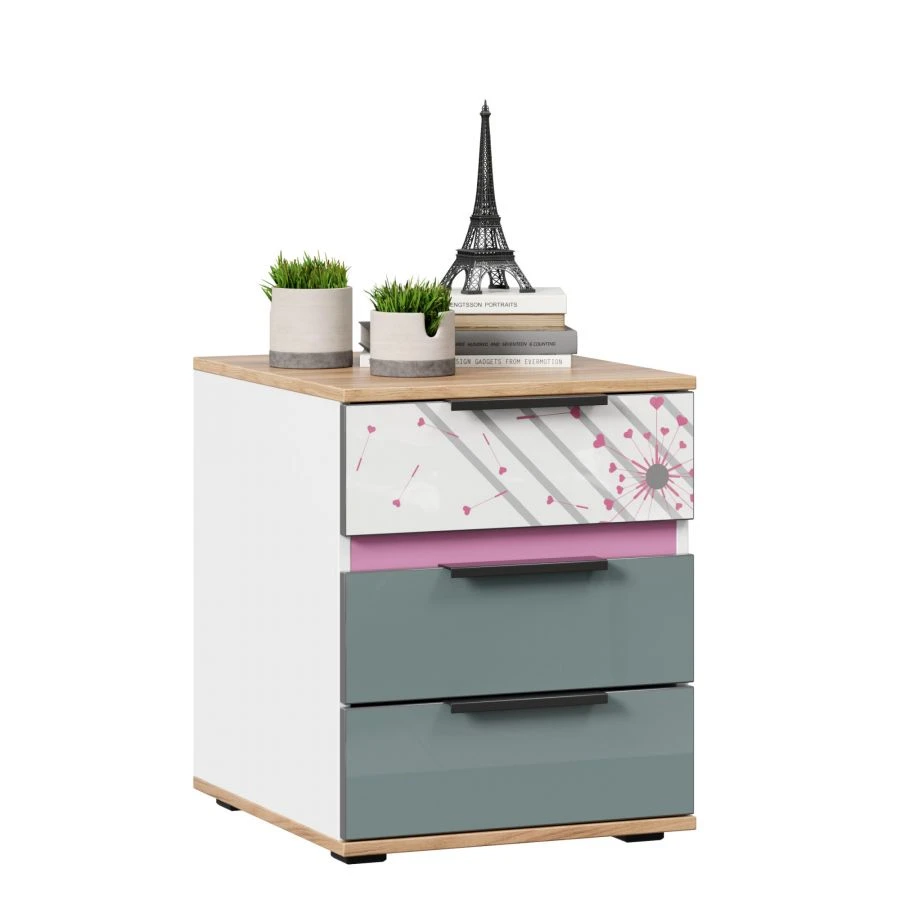 Urban Nightstand LD.528120.000 (White/Pink)