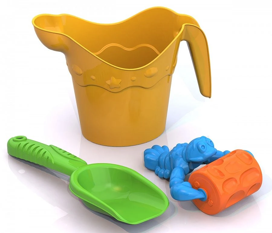 Sand Play Set No. 138 (Shovel, Watering Can, Roller "Crab")