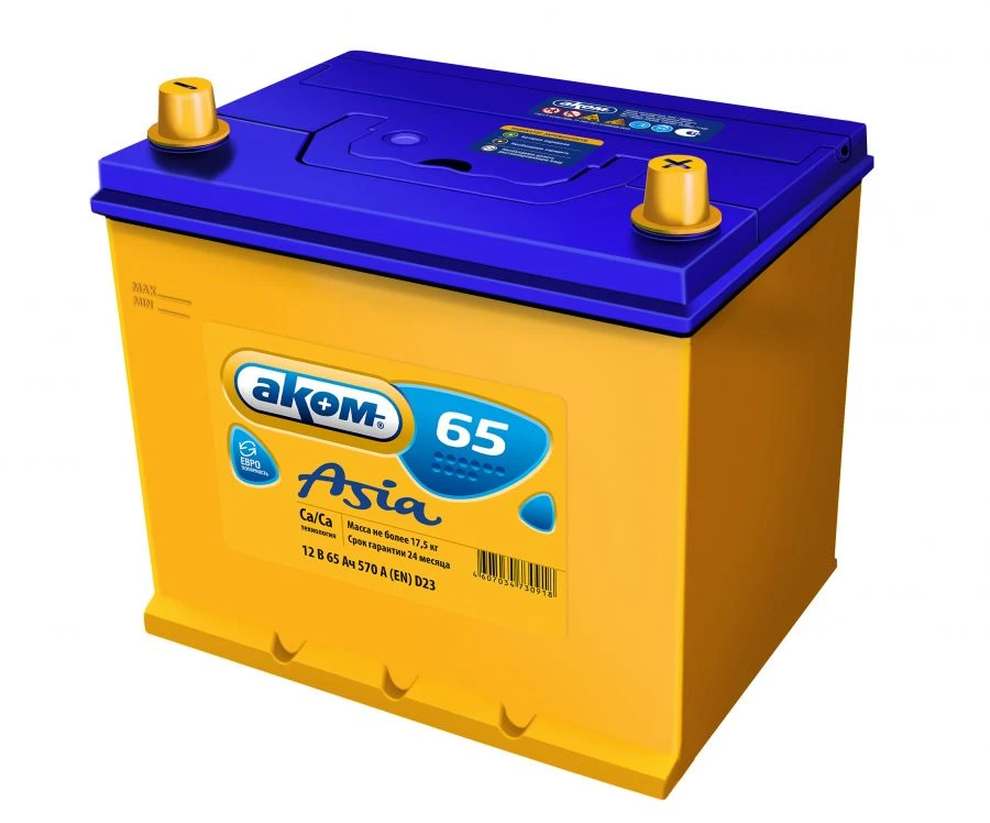 Lead-Acid Starter Battery 6СТ-65VL ACOM ASIA