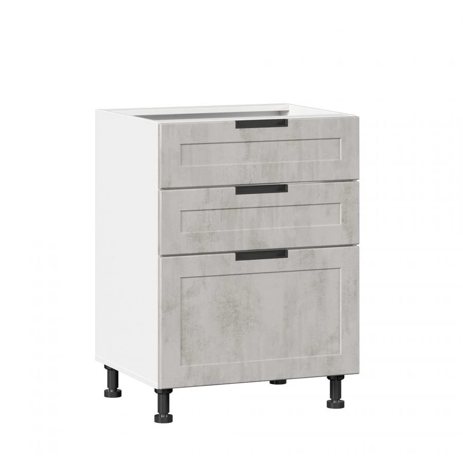 Kitchen Cabinet Front Set with 3 Drawers for 600mm Base - Jamis LD.296140.000