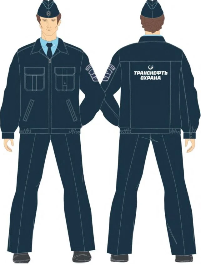 Men's Office Suit (Jacket, Pants) for Security Personnel, Transneft, KF Codes