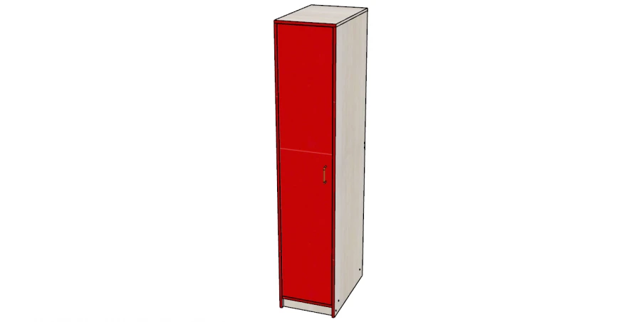 Laminated Wood Wardrobe with Hinged Doors and Removable Shelves #006/2019