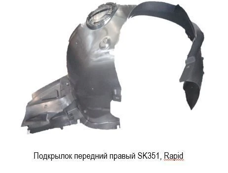 Front Right Wheel Arch Liner for Skoda Rapid ***.809.958.X
