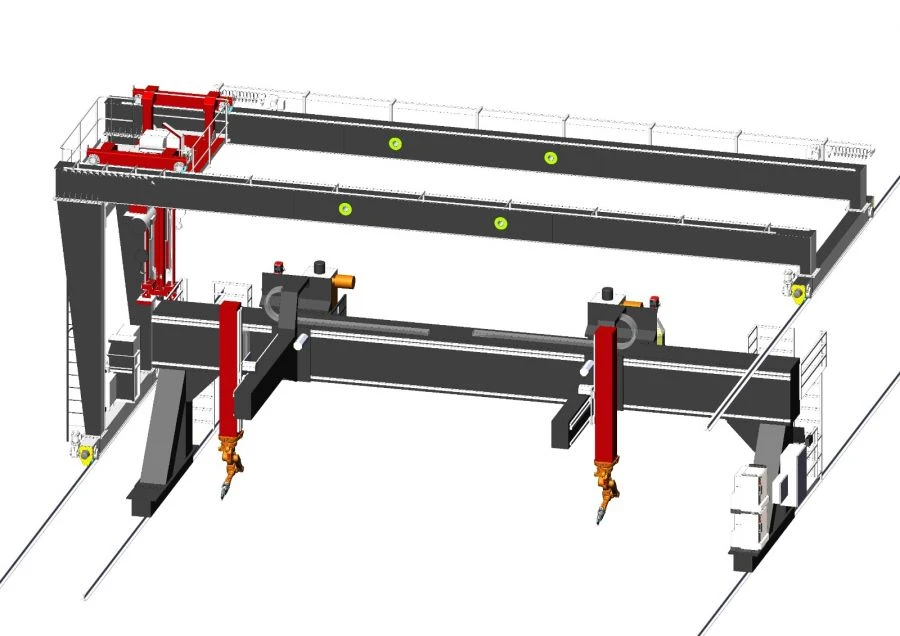 Flat Section Manufacturing Line with Robotic Welding, IRS