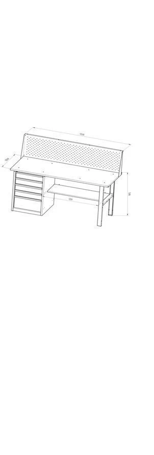 Modular Workbench ITP-2-D-Pm-O-S for Garage and Assembly Tasks