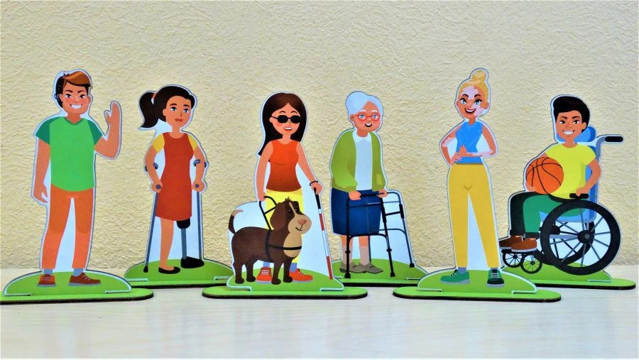 Set of Figurines of People with Disabilities