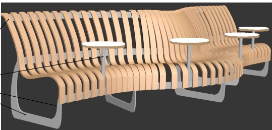 Metal Bench for Public Spaces RM 10/02