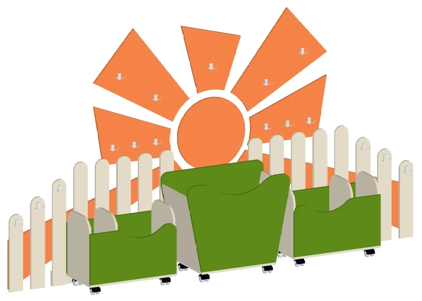 Children's Wall for Sports Equipment "SUN" Art. S.06.93