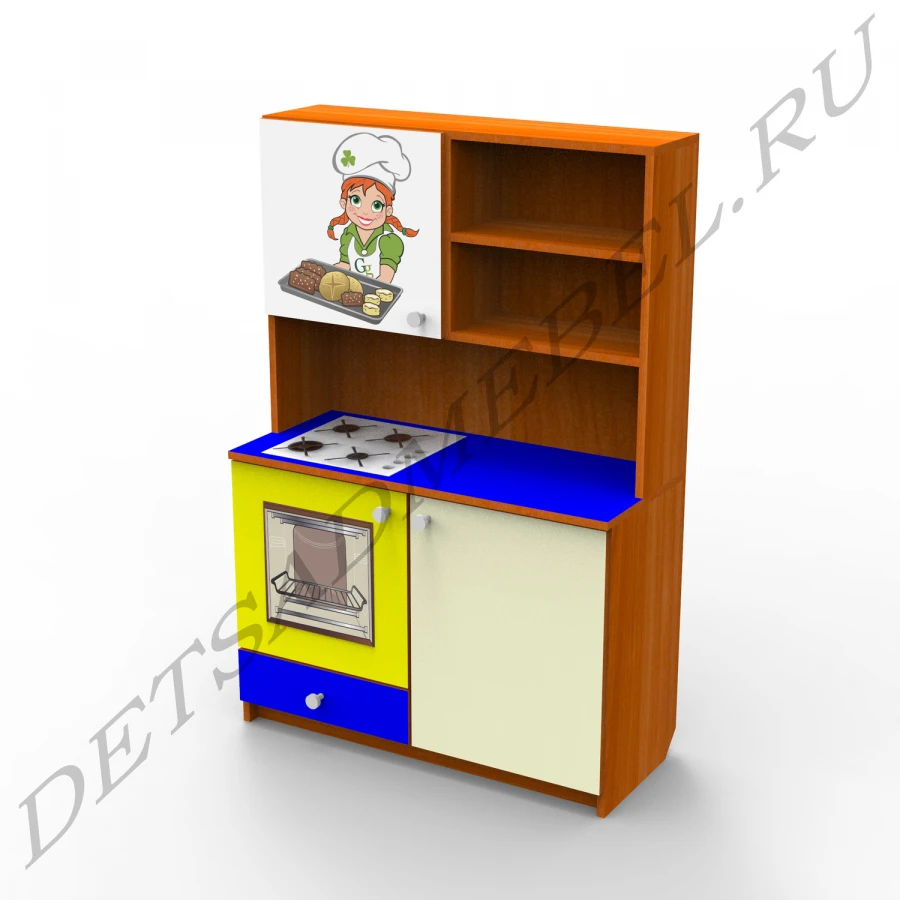 Kitchen Play Set with Storage Drawer and Shelves Model 6.6-3
