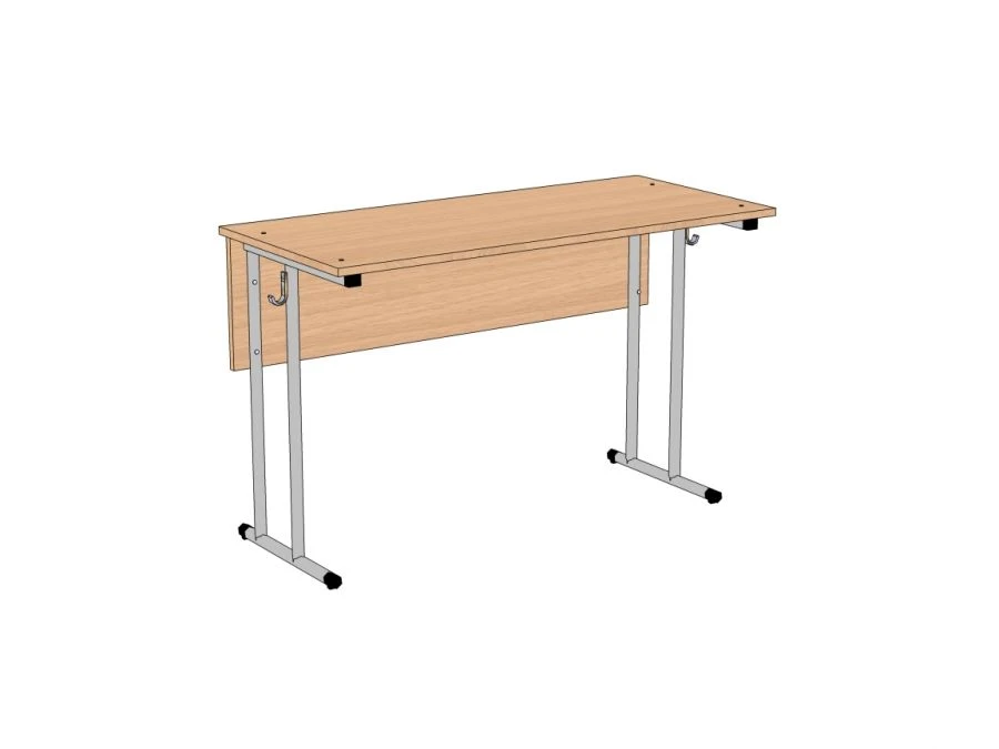 Student Desk for Two, Fixed Height, Round Tube Frame, SU-2.2.01