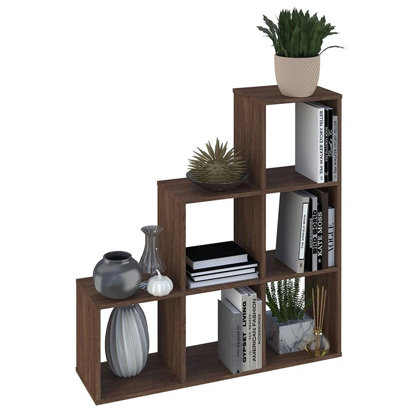 Vintage Cascading 6-Section Bookshelf for Kids - Polini Home Smart 0001696.76