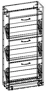 Shoe Cabinet with 16mm Particle Board, Model TV-5.7.01