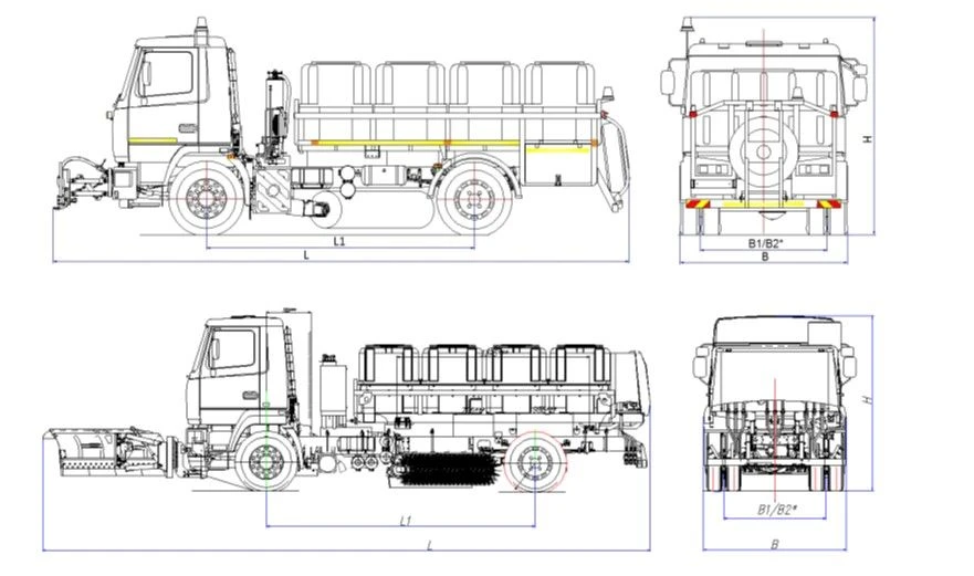 Road Maintenance Machine with Summer Equipment Set MK-3532-04