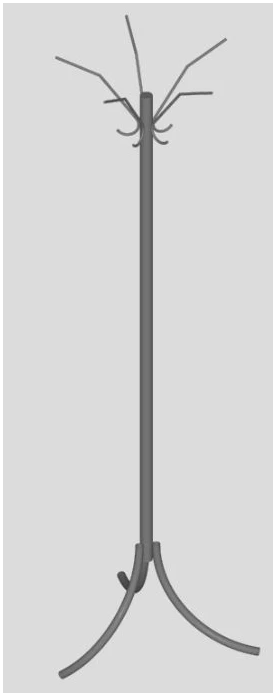 Clothing Hanger Art. U.10.01 - 1900mm Tall, Durable Metal Design