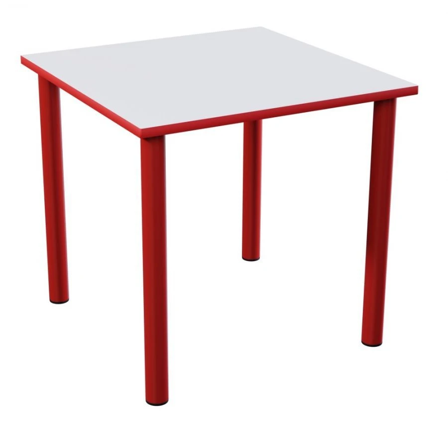 Square Table with Metal Frame, Non-Adjustable, Model 95701-001