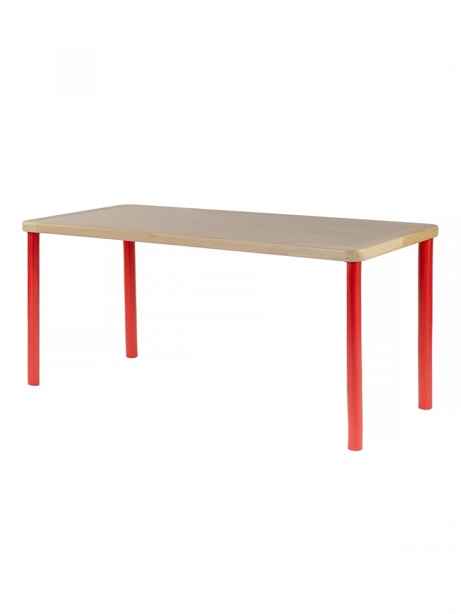 Rectangular Children's Table for Two - 400mm Height - Red