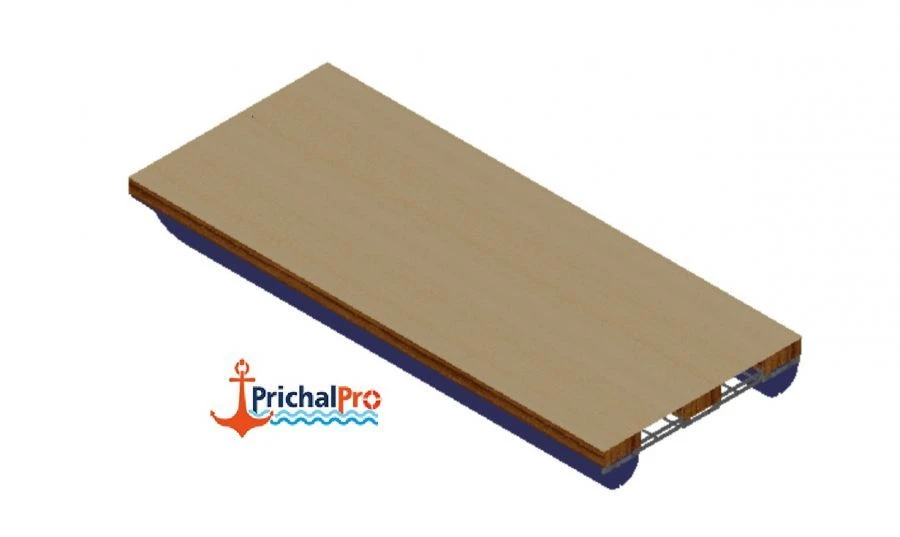 Raft Type Pontoon Section with Steel Frame