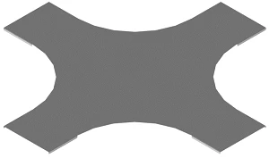 Radius Cover for Self-Supporting Cable Tray KLI 000 X, 150-1000mm