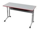 School Desk for Two with Perforated Screen and Adjustable Angle - Model "Interior